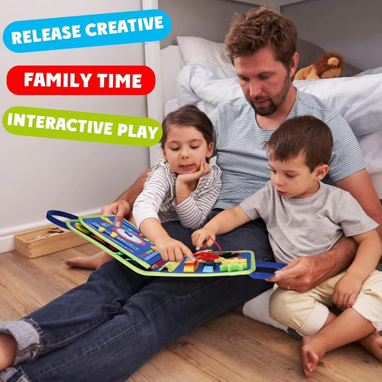 Busy Board Montessori Toys for Toddlers Sensory Toy Preschool Learning Educational Travel Activities For Boys Fine Motor Skills