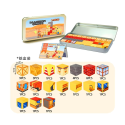 Mini Magnetic Blocks, Travel Magnet Building Blocks for Toddlers, 35 PCS Magnetic Building Toys with Portable Iron Box Magnetic