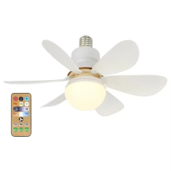 30W LED Light Fan Ceiling Fan with Remote Control E27 Base Intelligent Silent Ceiling Fan for Bedroom Living Room Smart Wireless