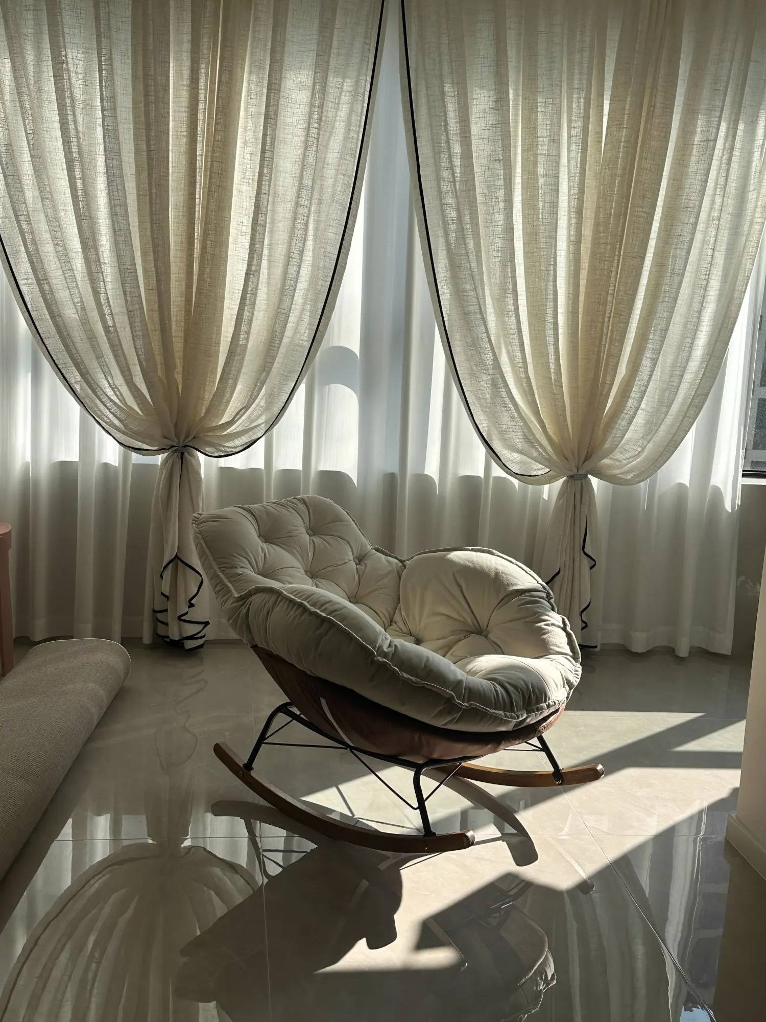 Nordic Rocking Chair, Lounge Chair, Balcony,living Room Home Leisure, Lazy Sofa, Adult Light Luxury Chair, Single Penguin Chair
