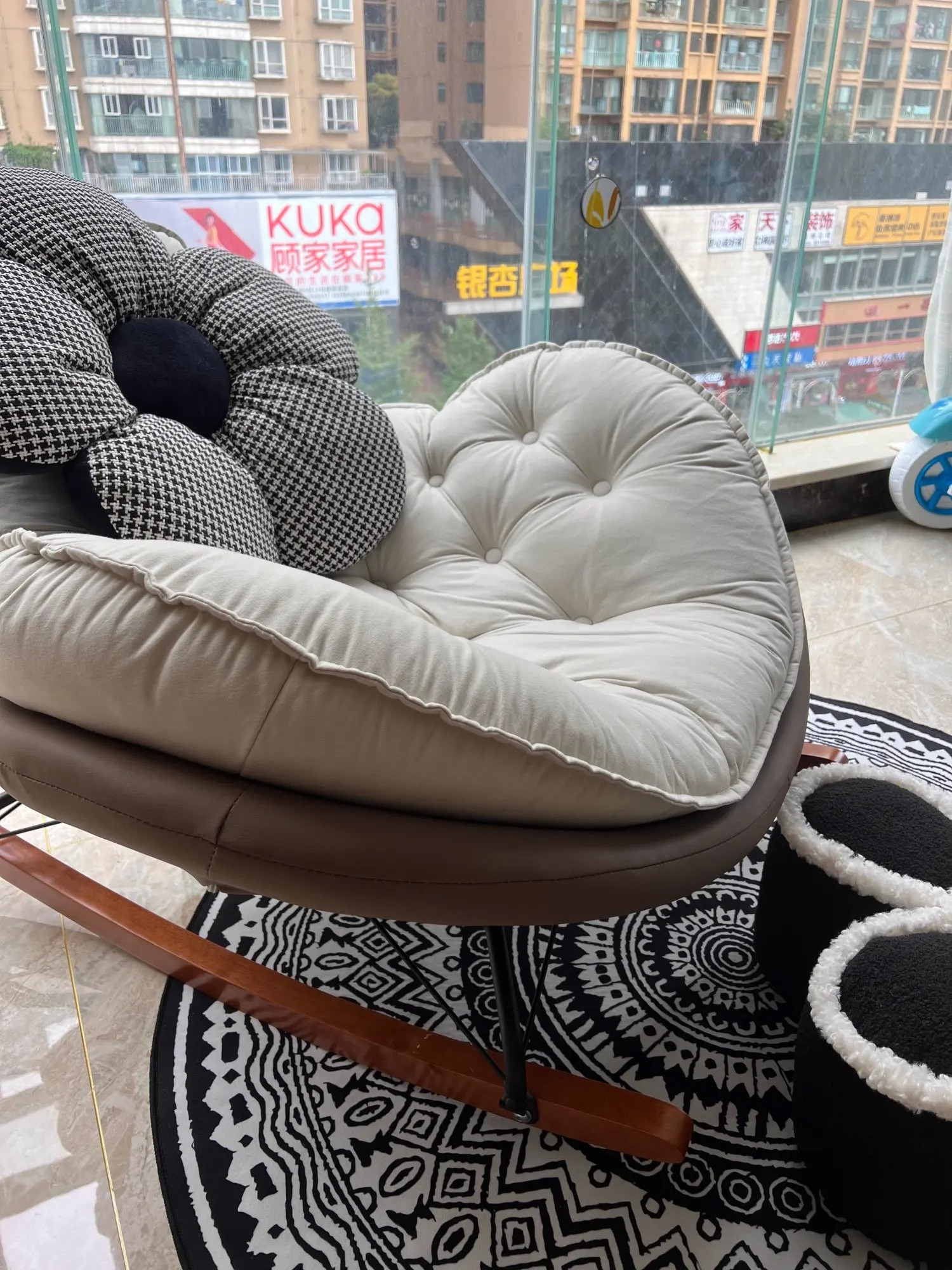 Nordic Rocking Chair, Lounge Chair, Balcony,living Room Home Leisure, Lazy Sofa, Adult Light Luxury Chair, Single Penguin Chair