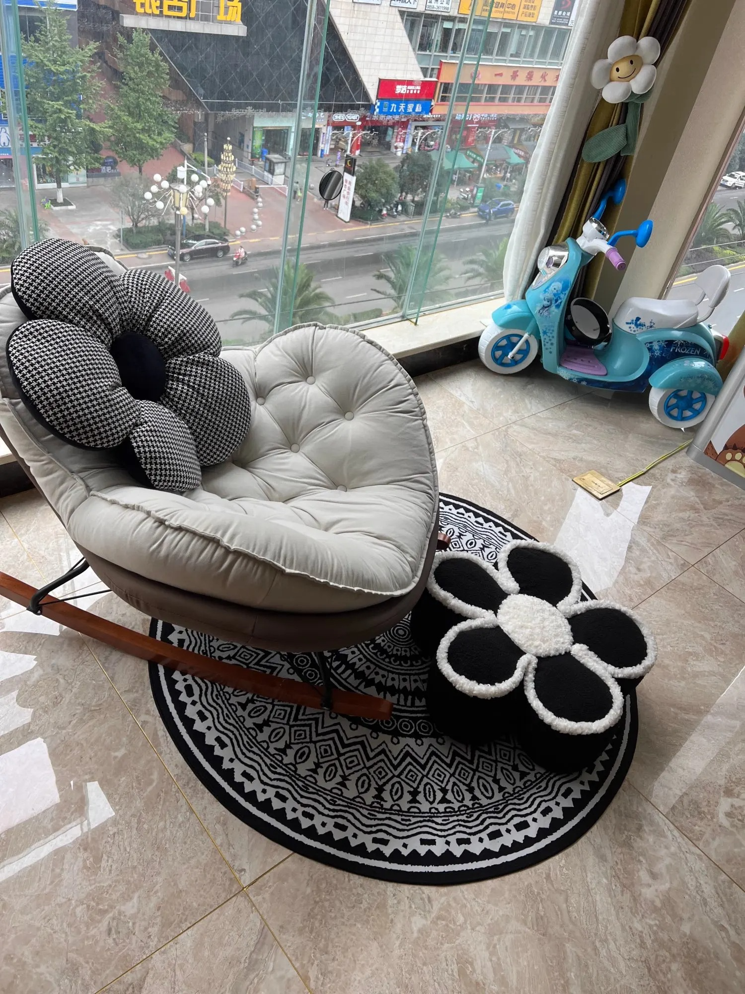 Nordic Rocking Chair, Lounge Chair, Balcony,living Room Home Leisure, Lazy Sofa, Adult Light Luxury Chair, Single Penguin Chair