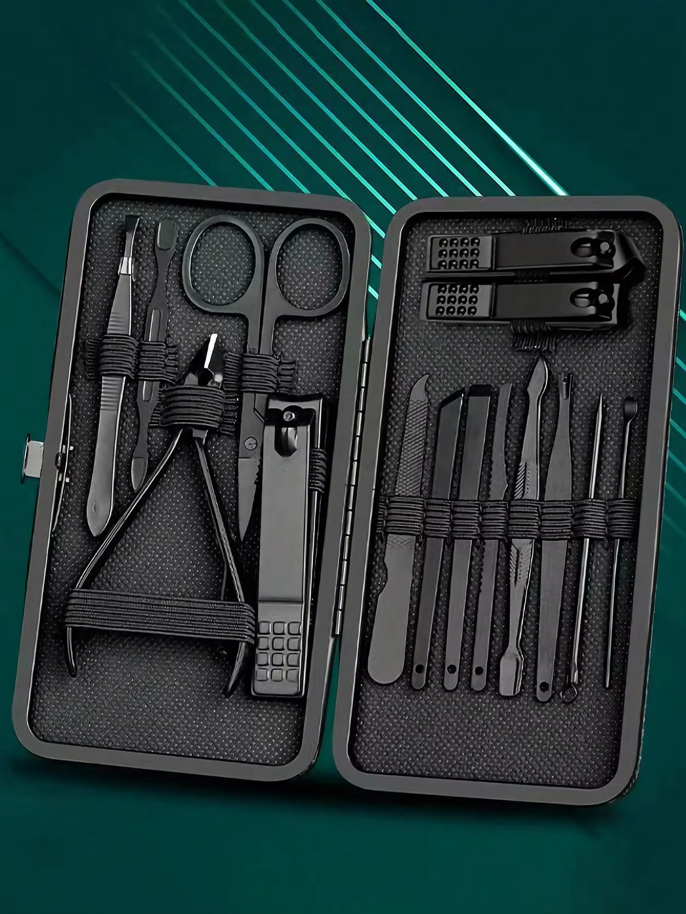 Manicure Nail Clippers Pedicure Set - Stainless Steel Manicure, Professional Grooming Kit, Nail Care Tools with Luxurious Travel