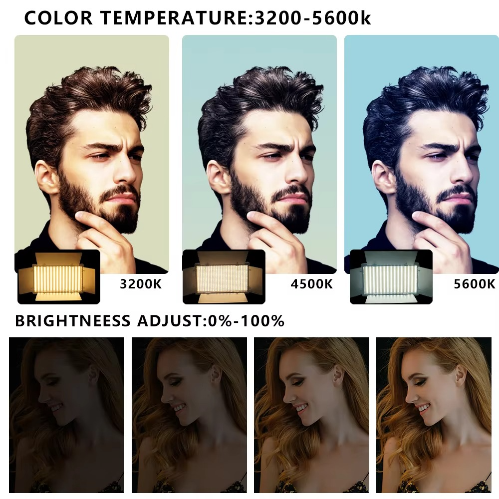 Nagnahz U800 LED Photo Studio Light for Tiktok Youbute Portable Video Recording Photography Panel Lamp