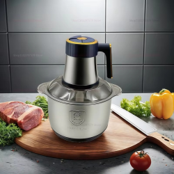 Electric Meat Grinder 5L Food Crusher Stainless Steel Multi-Functional Vegetable Slicer Processor Chopper for Kitchen Blenders