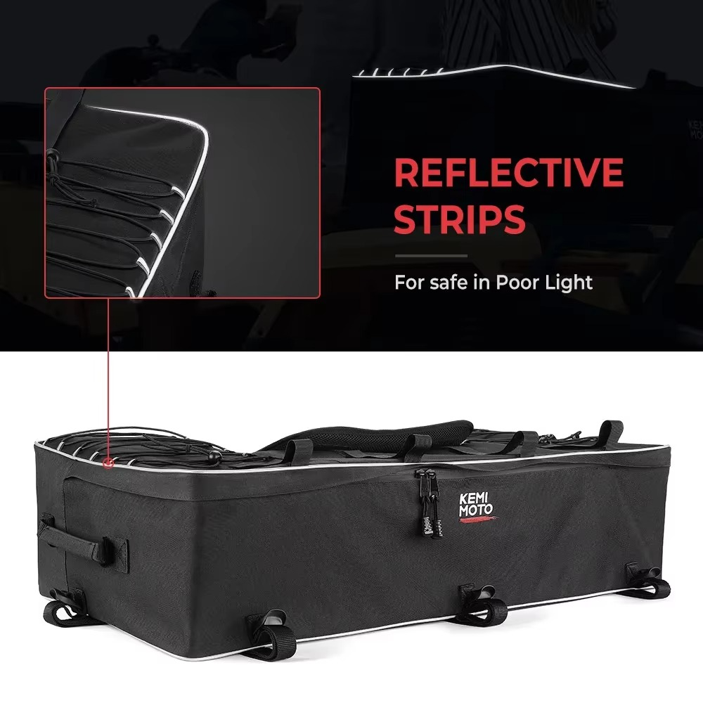 ATV Rear Rack Bag Package Storage Motorcycles Fuel Tank Bag Saddlebag For Yamaha 400 Compatible with Polaris 300 for Can Am