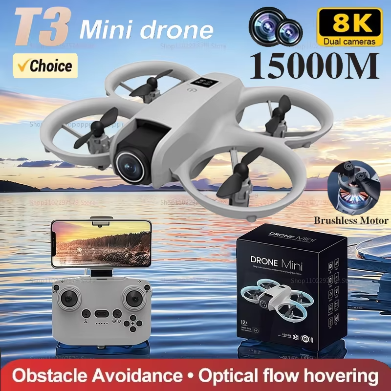 2025 NEW T3 Drone 8K HD 5G GPS Photography Remote Control Professional HD Aerial Aircraft HD Dual Camera Quadcopter Toy UAV Gift