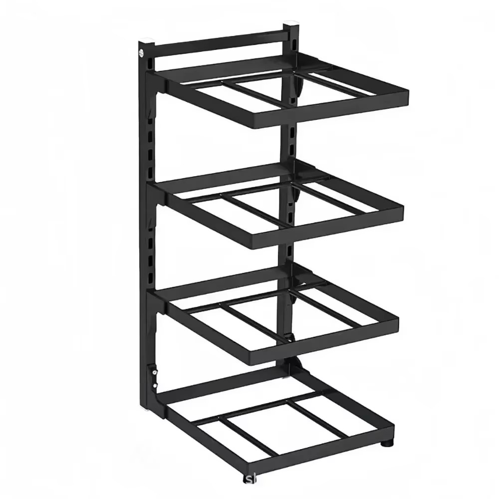 4 Tier Home Kitchen Pot Rack Cabinet Layered Adjustable Storage Rack Sink Storage Storage Cabinet