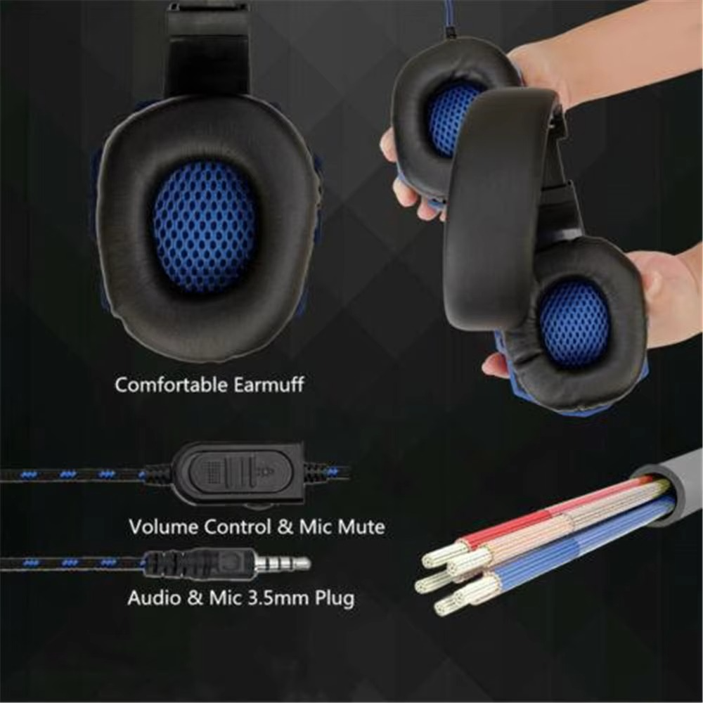 Wired PS4/PS5/Xbox/Smartphone/PC Headset Gaming Headset 120° Adjustable Headset with Noise Cancelling Microphone