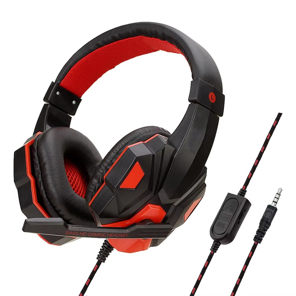 Wired PS4/PS5/Xbox/Smartphone/PC Headset Gaming Headset 120° Adjustable Headset with Noise Cancelling Microphone