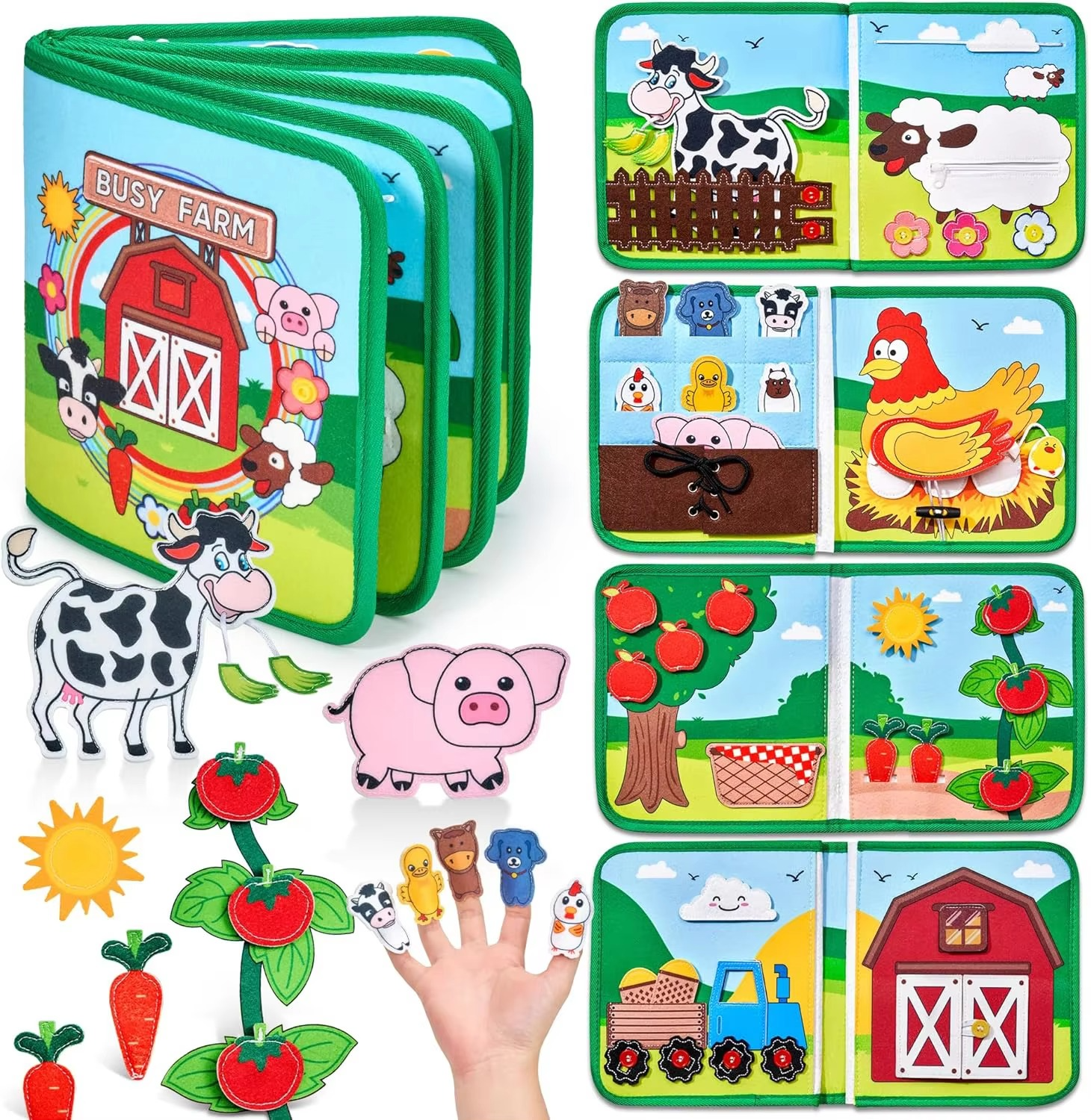 Baby Toy Soft 3D Cloth Book First Book Montessori Infant Early color Cognitive Educational Toys Learning Basic Life Skills Toys