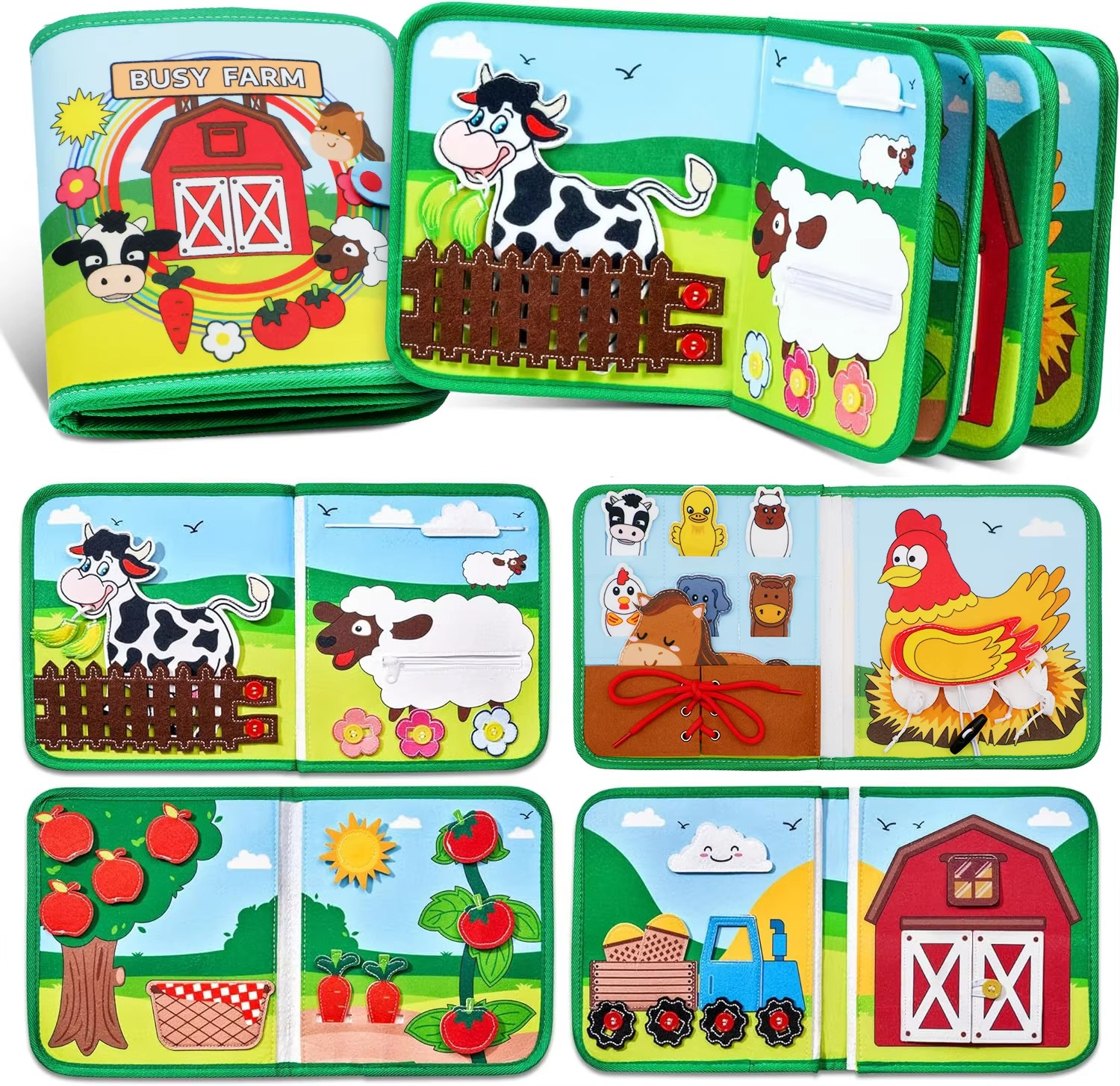 Baby Toy Soft 3D Cloth Book First Book Montessori Infant Early color Cognitive Educational Toys Learning Basic Life Skills Toys