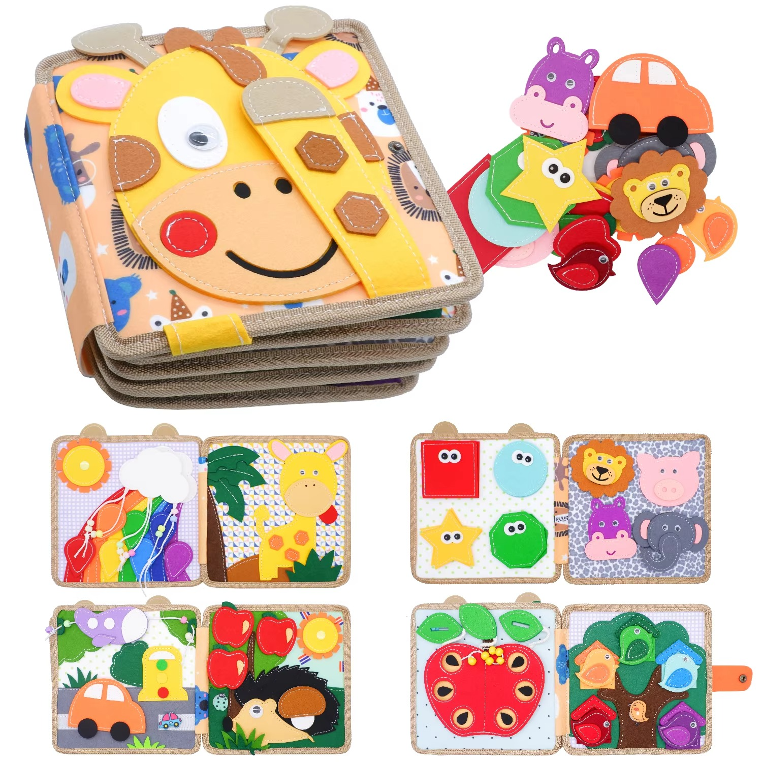 Baby Toy Soft 3D Cloth Book First Book Montessori Infant Early color Cognitive Educational Toys Learning Basic Life Skills Toys