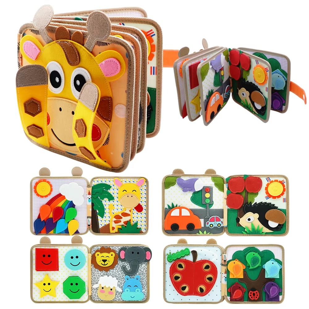 Baby Toy Soft 3D Cloth Book First Book Montessori Infant Early color Cognitive Educational Toys Learning Basic Life Skills Toys