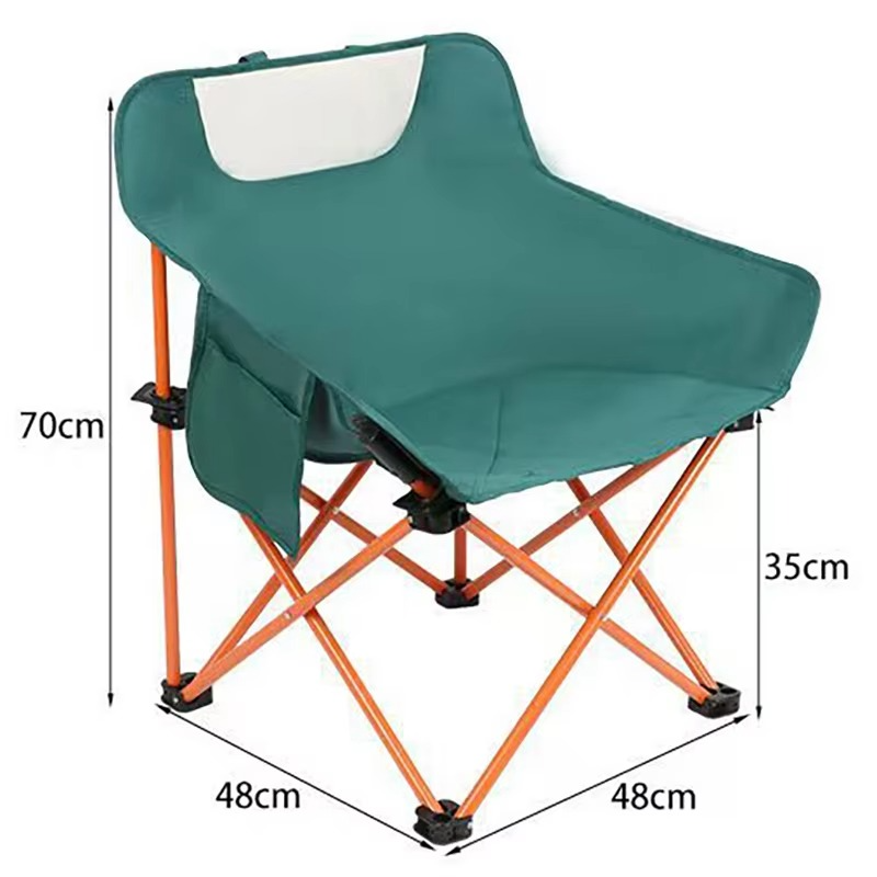 1 Pc Outdoor Folding Chair Moon Chair Picnic Chair Easy Carry Camping Folding Chair Easy To Install Lightweight Stable Chair