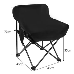 1 Pc Outdoor Folding Chair Moon Chair Picnic Chair Easy Carry Camping Folding Chair Easy To Install Lightweight Stable Chair