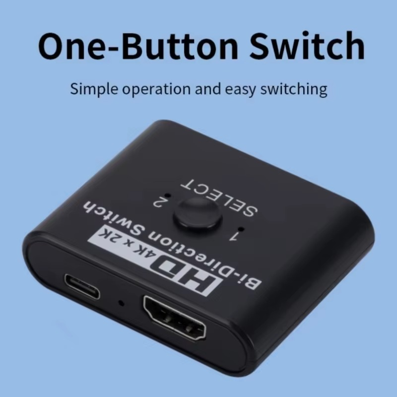 4K X 2K HDTV Switch Bi-Direction 2 Ports HDTV Splitter Switch For Laptop PC PS3/4 TV Box To Monitor TV Projector Adapter