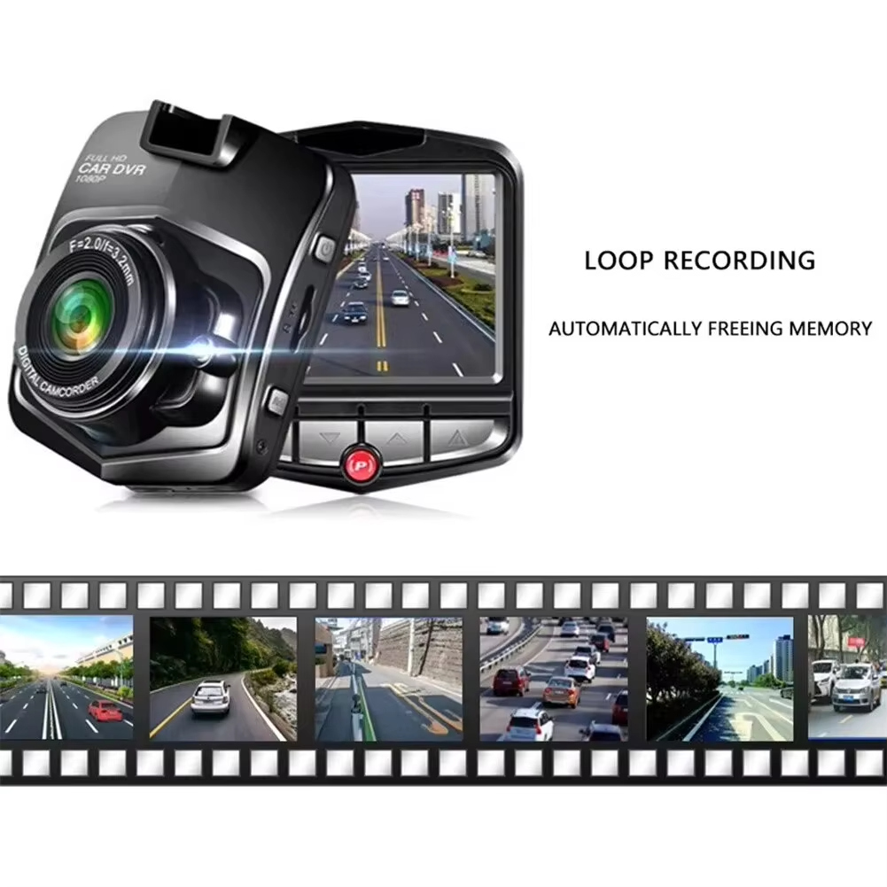 1080P HD Dash Cam, Car DVR Camera Recorder with Night Vision, G-Sensor, Loop Recording, Parking Monitor, Wide Angle Lens for Veh