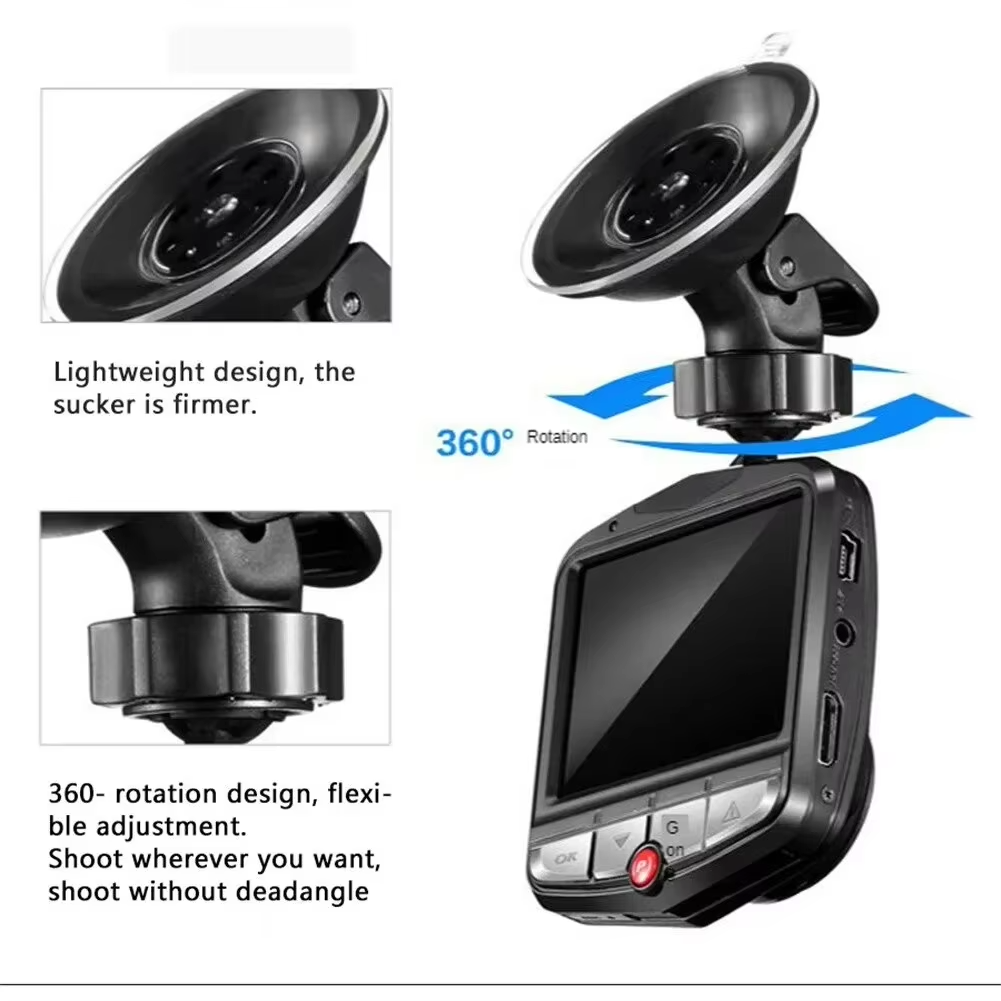 1080P HD Dash Cam, Car DVR Camera Recorder with Night Vision, G-Sensor, Loop Recording, Parking Monitor, Wide Angle Lens for Veh