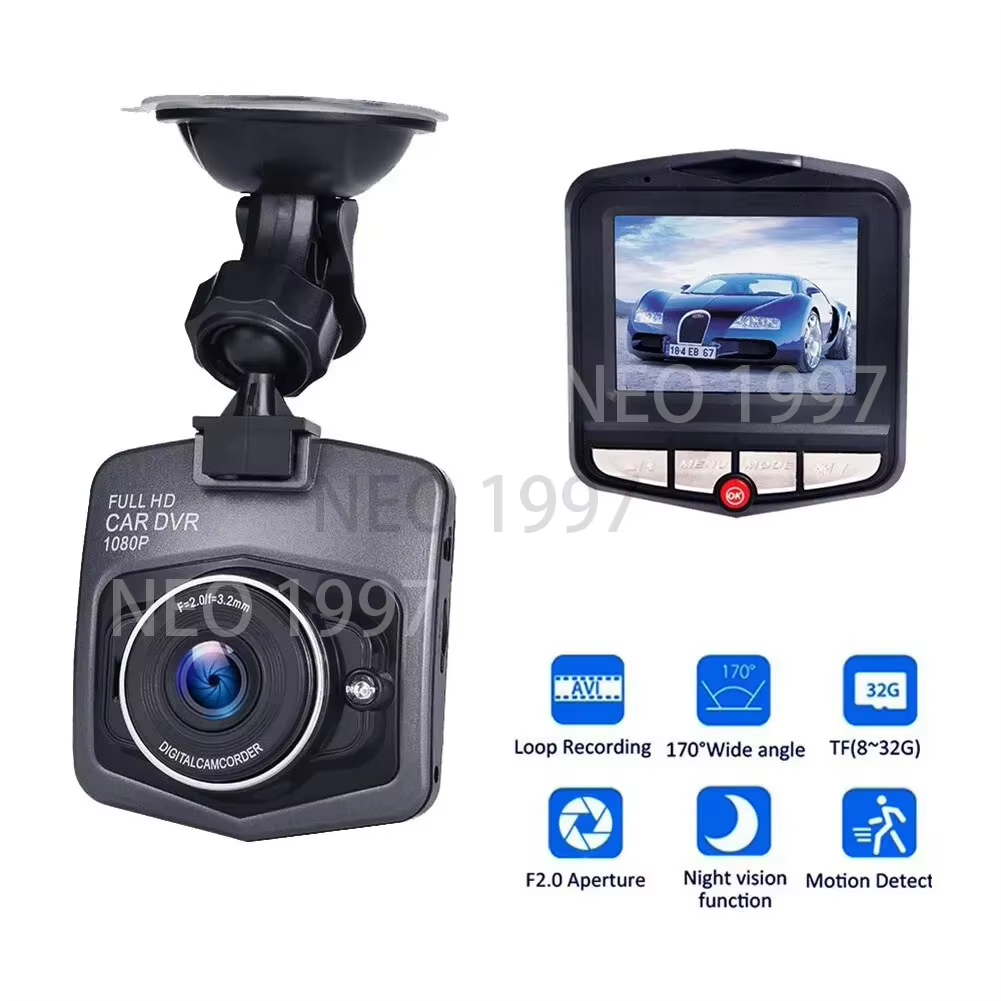 1080P HD Dash Cam, Car DVR Camera Recorder with Night Vision, G-Sensor, Loop Recording, Parking Monitor, Wide Angle Lens for Veh