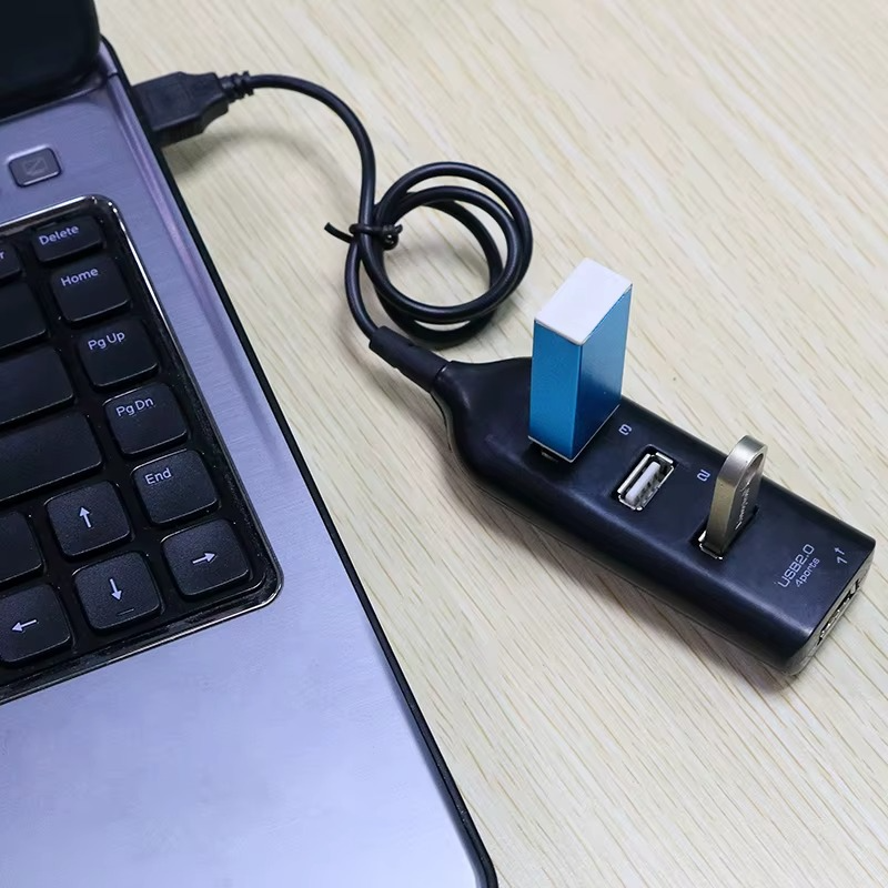 High Speed USB Hub 4 Port USB 2.0 with Cable Mini USB Splitter Hub Use Power Adapter Multiple Socket For PC Laptop Notebook