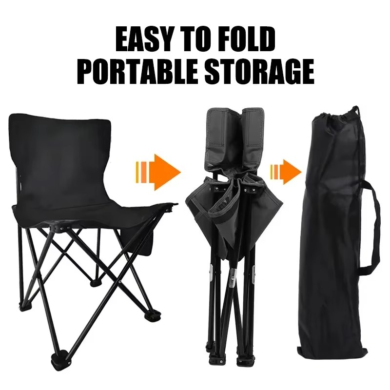 New Metal Folding Chair Outdoor Folding Chair Portable Picnic Moon Chair Camping Camping Gear
