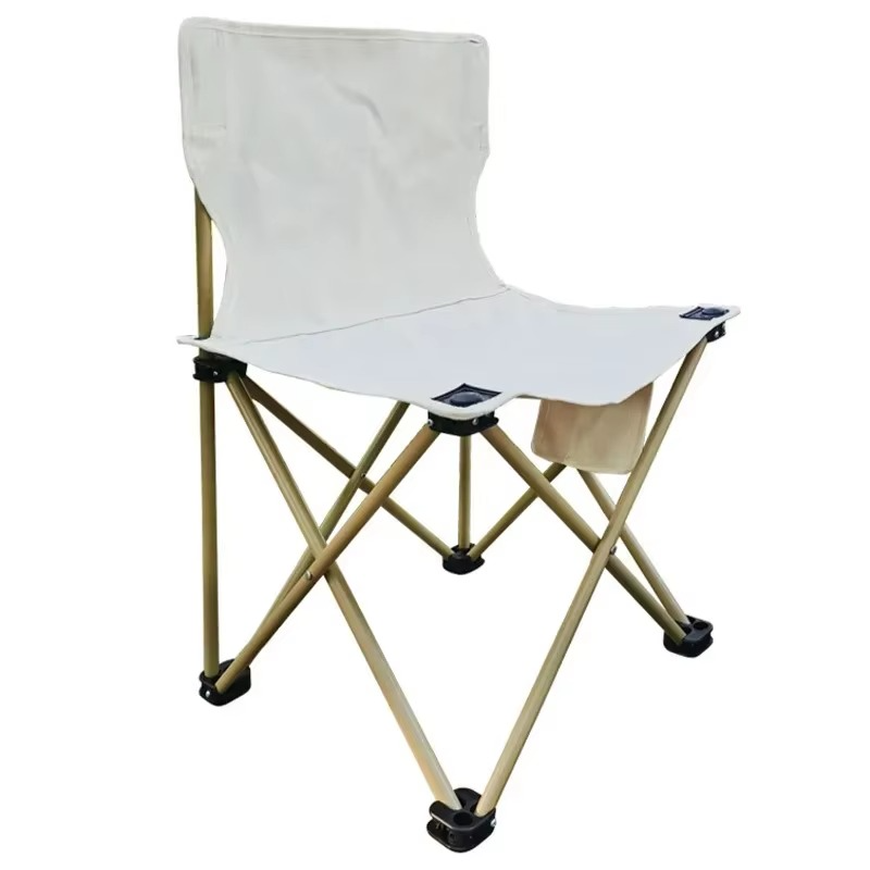 New Metal Folding Chair Outdoor Folding Chair Portable Picnic Moon Chair Camping Camping Gear
