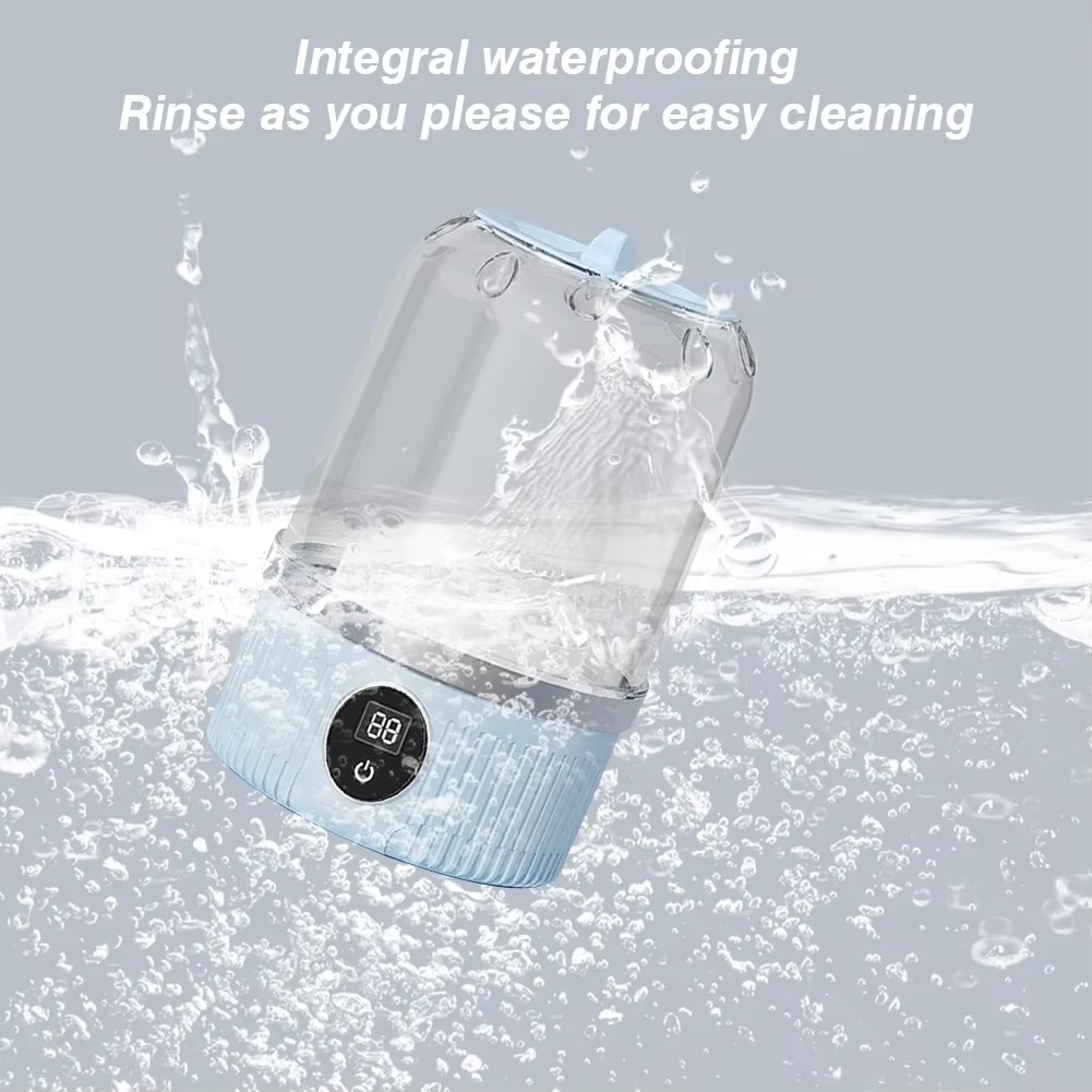 Rechargeable Mini Washing Machine Portable Underwear Washer Automatic Laundry Cup for Travel Home Dormitory Small Space Saver