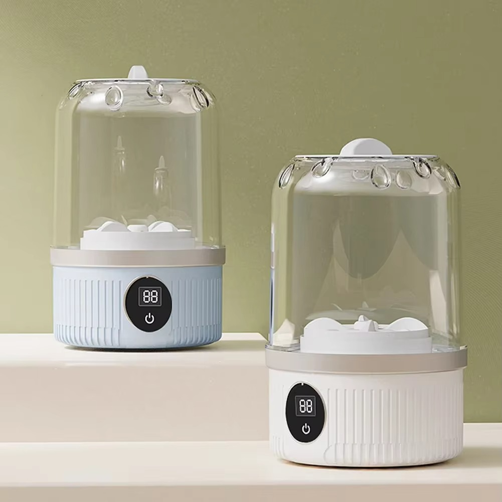Rechargeable Mini Washing Machine Portable Underwear Washer Automatic Laundry Cup for Travel Home Dormitory Small Space Saver