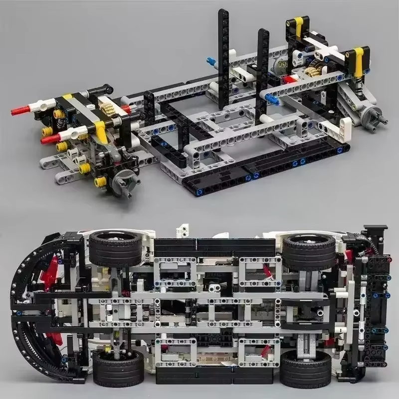 Technical 1580+Pcs Compatible with 911RSR 42096 Classic Racing Building Block RC Cars Motor LED Lights Model Bricks Vehicle Toys