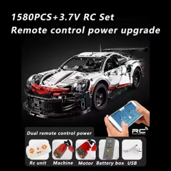 Technical 1580+Pcs Compatible with 911RSR 42096 Classic Racing Building Block RC Cars Motor LED Lights Model Bricks Vehicle Toys