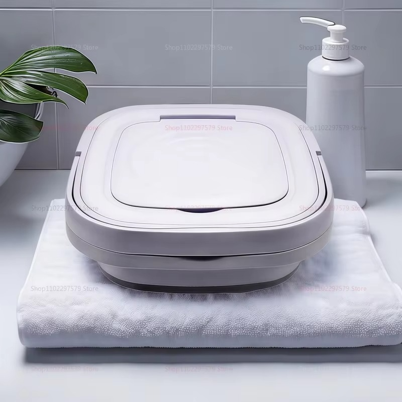 8L Portable Folding Washing Machine Bucket Compact Travel Clothes Socks Underwear Cleaner for Home Camping Outdoor Laundry