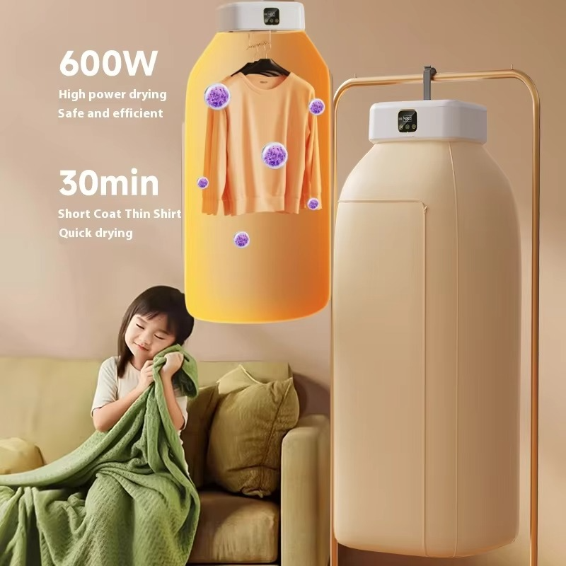 Portable Clothing Dryer Electric Portable Clothes Dryer Fast Drying Household Cabinet with Drying Bag Winter Accesories
