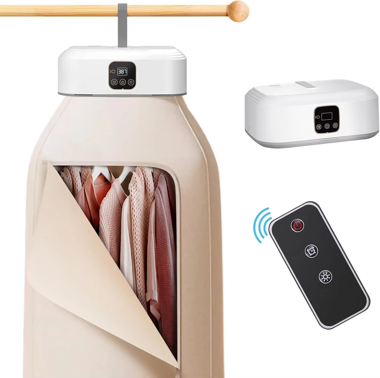 Portable Multifunctional Dryer Electric Clothes Dryer Low-noise Foldable Laundry Dryer Warm air Heating clothing and timing mode