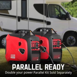 2500-Watt Gas Powered Portable Inverter Generator, CO Sensor, Super Quiet for Camping, Tailgating, Home Emergency Use