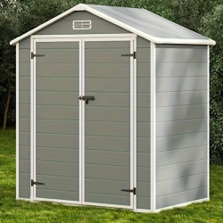 Plastic Outdoor Storage Shed，All-Weather Reinforced Flooring，Lockable Door，For garden use、Backyard、Terrace、Lawn