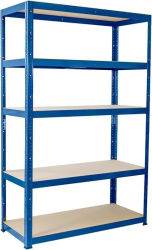 Garage Shelving Units - 71" H x 47" L x 18" - Heavy Duty Racking - Shelves for Storage - Black - 5 Tier - Workshop, Shed, Office