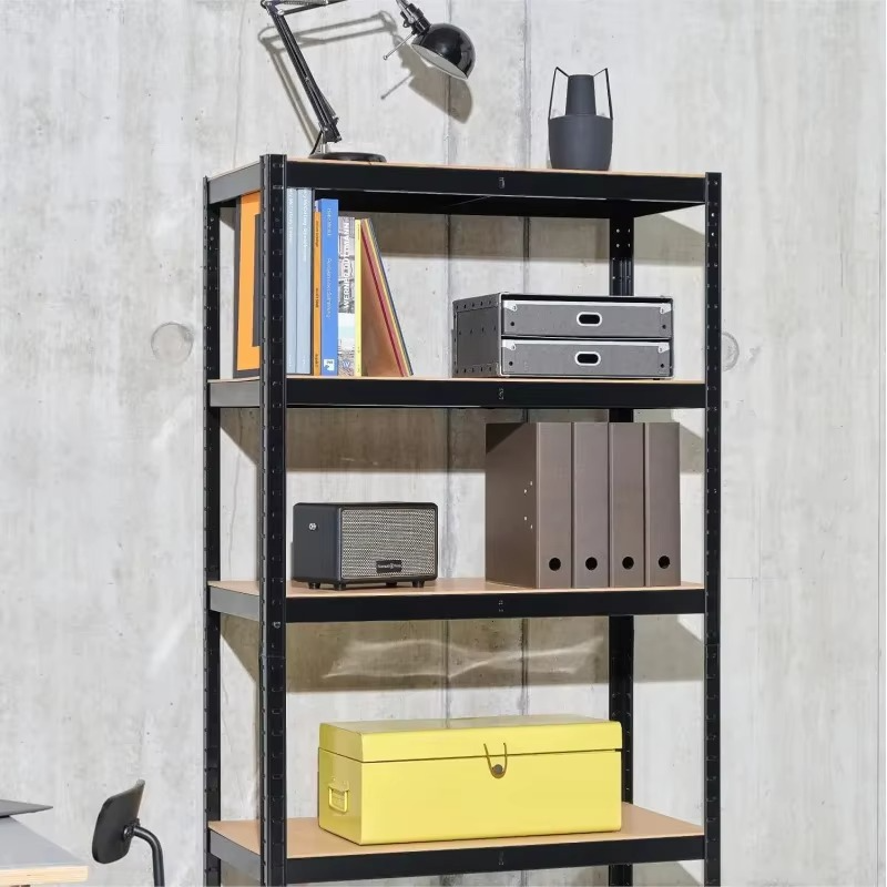 Garage Shelving Units - 71" H x 47" L x 18" - Heavy Duty Racking - Shelves for Storage - Black - 5 Tier - Workshop, Shed, Office