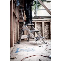 Ladders, Safety Step, 3-Step, 3 Foot, Step Stool, Aluminum, Type 1A, 300 lbs Weight Rating