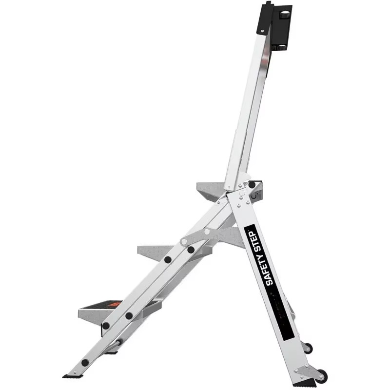 Ladders, Safety Step, 3-Step, 3 Foot, Step Stool, Aluminum, Type 1A, 300 lbs Weight Rating