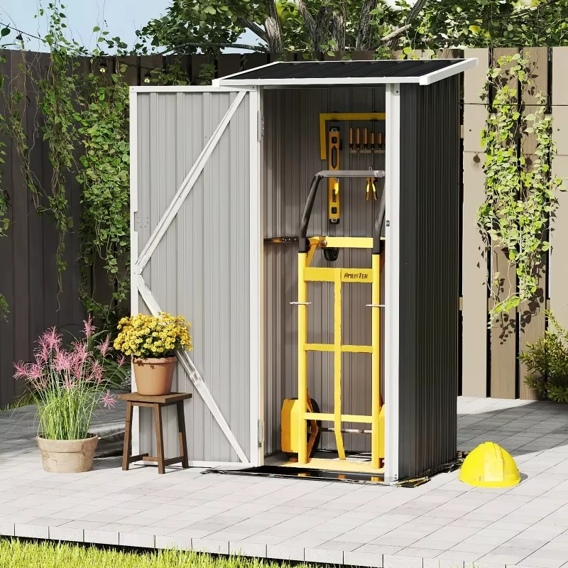 3'x2' Outdoor Metal Storage Shed with Lockable Doors, Durable Steel Tool Shed for Garden, Patio, Backyard, and Lawn - Waterproof