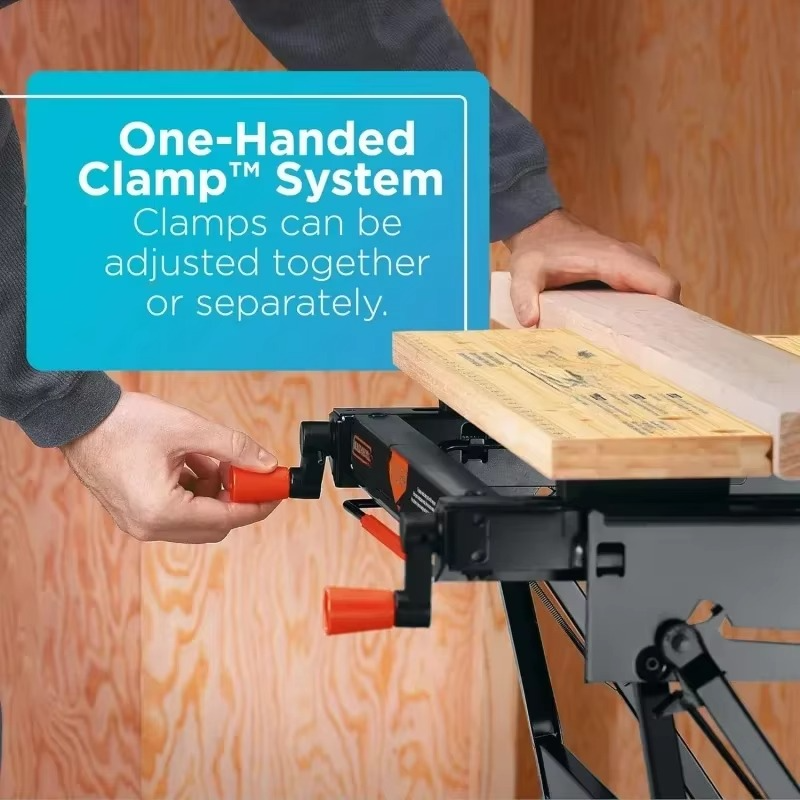 Portable Workbench, Workmate Folding Workbench, 550 lb. Capacity with Clamps for Woodworking (WM425-A)