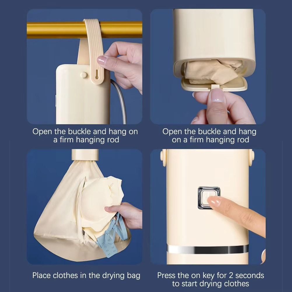 Portable Clothes Dryer Mini Foldable Dryer for Apartment RV Travel Multifunctional Electric Clothes Drying Machine for T Shirt