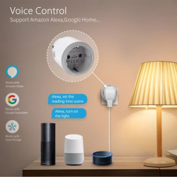 TUYA WIFI EU plug Intelligent Remote Control 16A 3680W With Power Monitor Timing Smart Home Wireless Socket