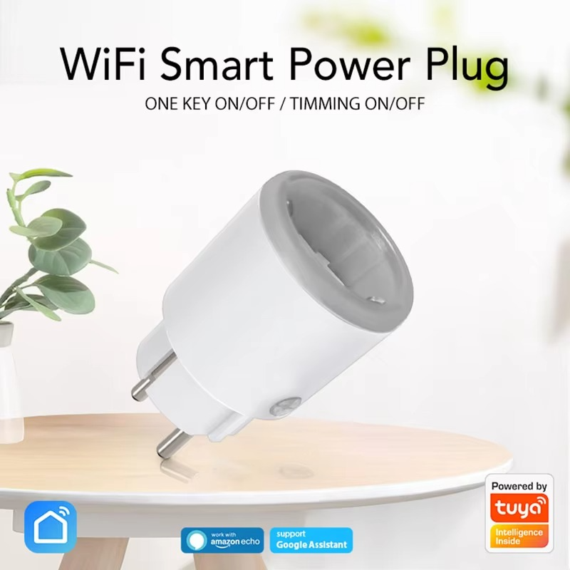 TUYA WIFI EU plug Intelligent Remote Control 16A 3680W With Power Monitor Timing Smart Home Wireless Socket
