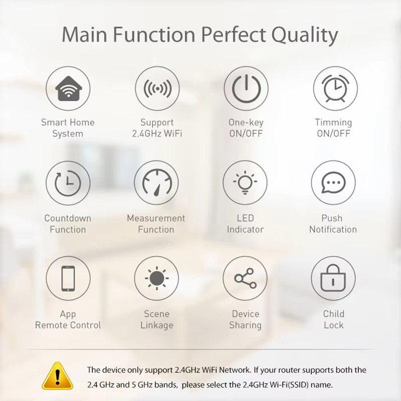 TUYA WIFI EU plug Intelligent Remote Control 16A 3680W With Power Monitor Timing Smart Home Wireless Socket