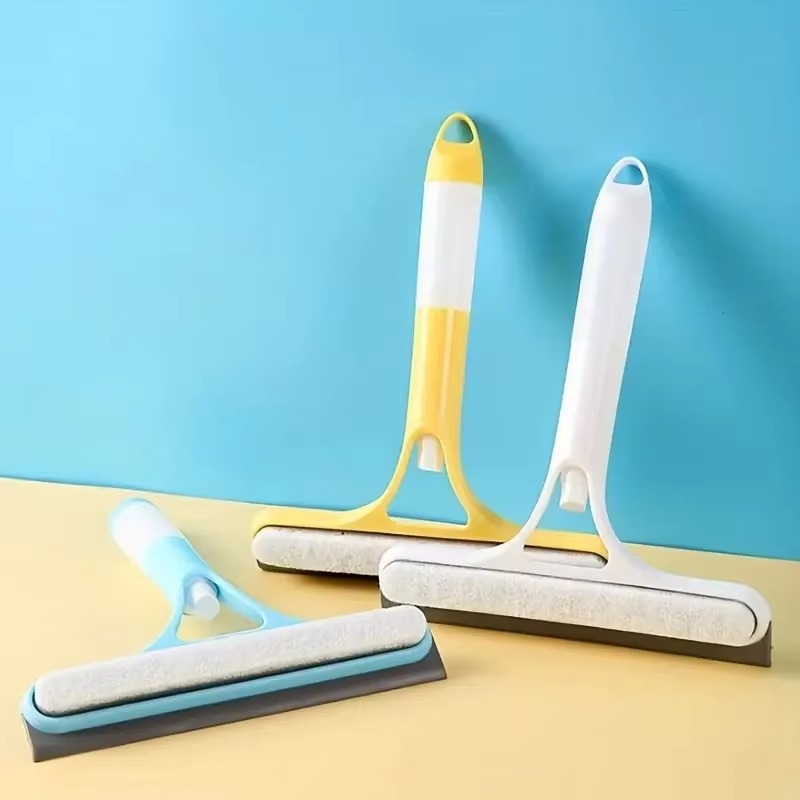 Household multi-function glass cleaning mirror with watering can 3-in-1 glass scraper window scraper