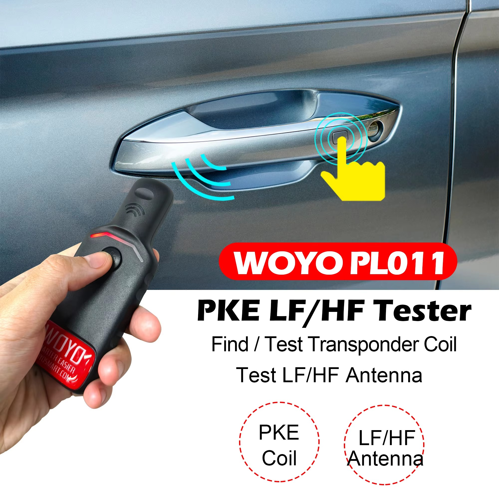 PKE LF/HF Tester, Automotive Transponder Coil Detector, Vehicle Low / High Frequency Antenna Inspection Tool