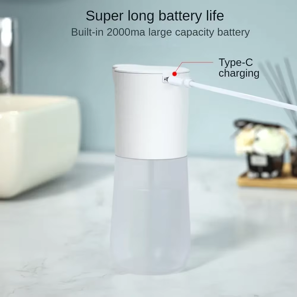 350ML Touchless Automatic Soap Foam Dispenser USB Rechargeable Foam Hand Washer Machine Bathroom Infrared Sensor Soap Dispenser