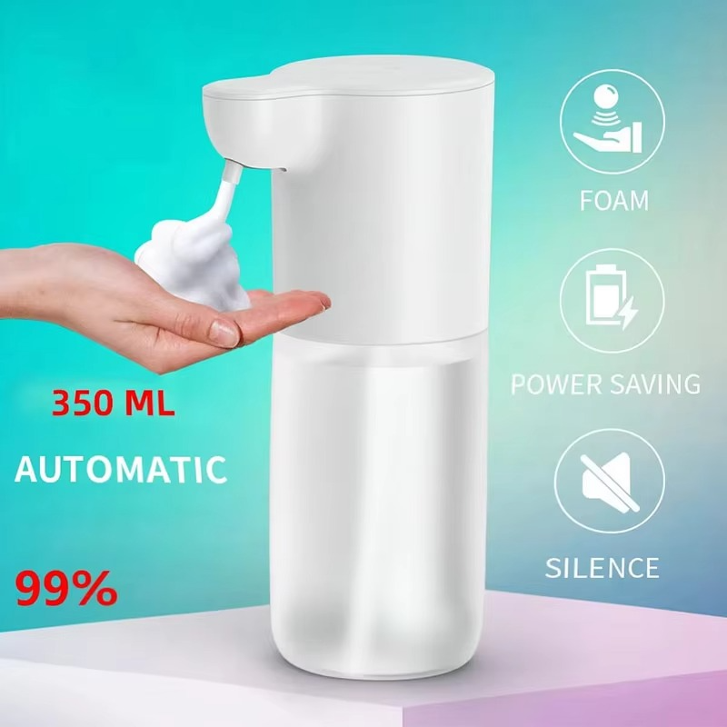350ML Touchless Automatic Soap Foam Dispenser USB Rechargeable Foam Hand Washer Machine Bathroom Infrared Sensor Soap Dispenser